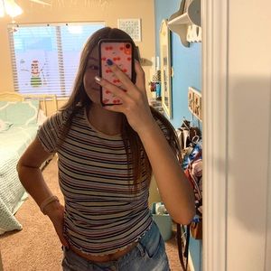 rainbow striped shirt 🌈